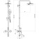 The shower system FMARK FS8245, tropical shower, shower set, mixer, pour 125 mm, satin 98476