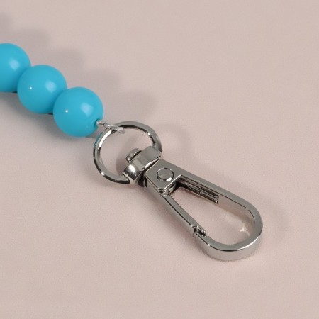 Handle for bag, beads, d = 10 mm, 30 cm, blue color-2