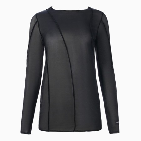 Jumper (longshille) Women's mesh mist, size 44, black-6