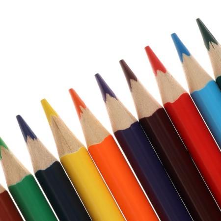 Pencils colored watercolor 12 colors, sharpened, in a cardboard box-2