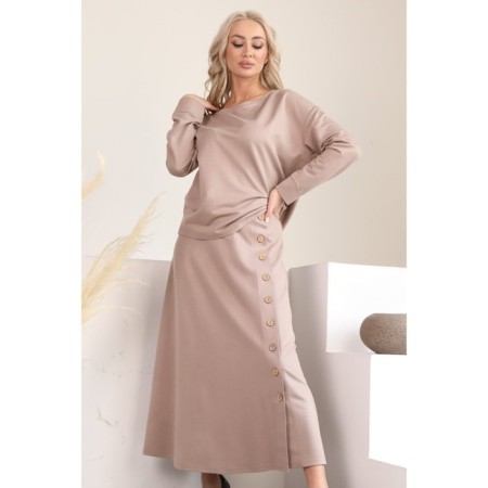 Female suit, size 54, beige color-11