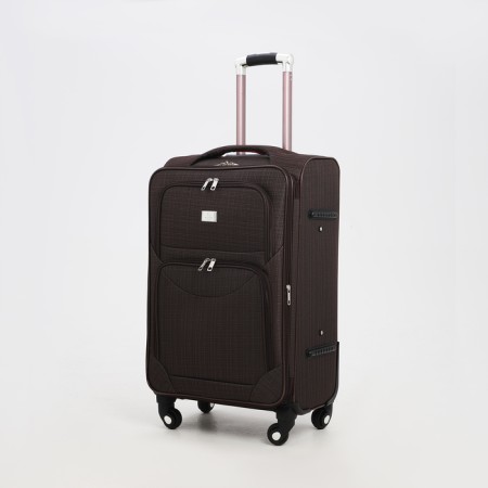 Small 24 suitcase "on lightning, code castle, with extension, brown color