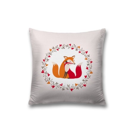 Pillowess decorative "Fox Love", on lightning, size 45x45 cm