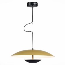 Suspension lamp ST LUCE. SL6502.203.01. Armonico. 1x35 W, LED, 3000K, 2800 LM, 45x45x160 cm, golden color, black