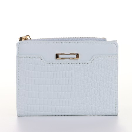 Women's wallet on the button, blue color-2