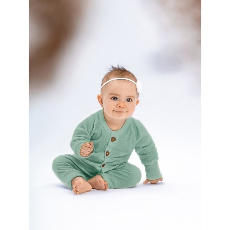Kumineson on buttons for children's fashion, height 80 cm, green color-2