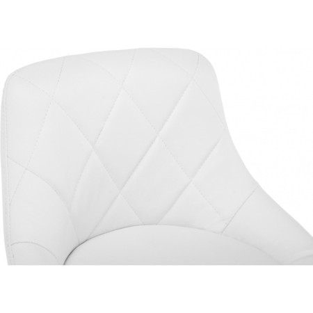 Baric stool Curt metal/eco -leather, chrome/white 45x50x84 cm-5