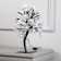 LED bush "Flowers with balls" 30 cm, 32 LED, blinking, 220 V, glow of multi (RG/RB)