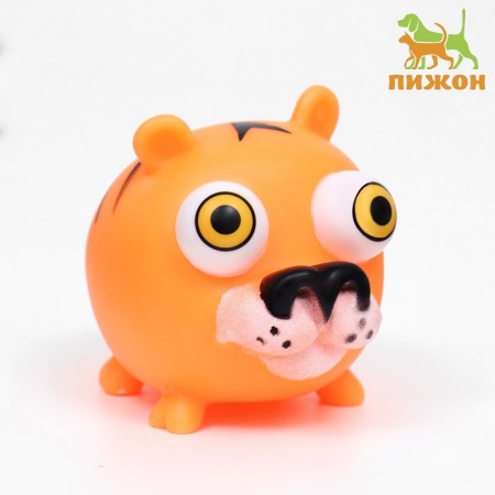 Tiger dog toy 12 cm, orange