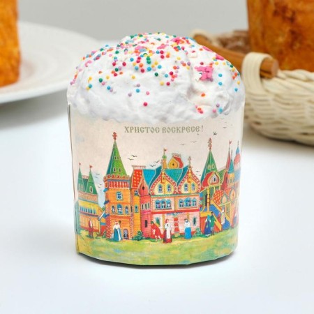 Paper form for cupcake, muffins and kulich "Kremlin" 70x60mm (packing 2000 pcs)-2