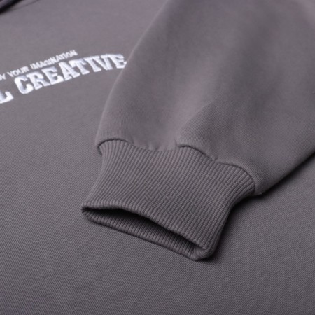Female sweatshirt, dark gray color, size 42-46 (One size)-3