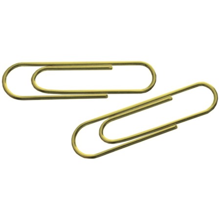 Office paper clips 50mm, golden 100 pieces of Berlingo, in cardboard packaging-5