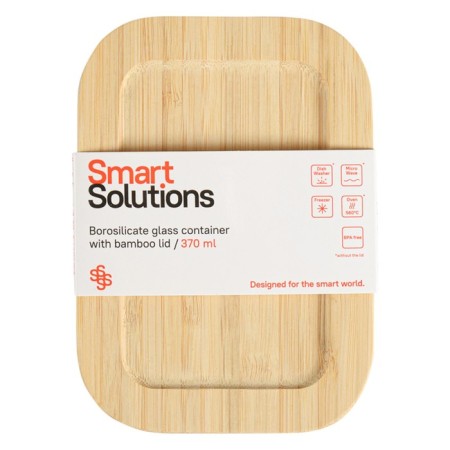 Smart Solutions baking and storage container, with bamboo lid, 370 ml-9