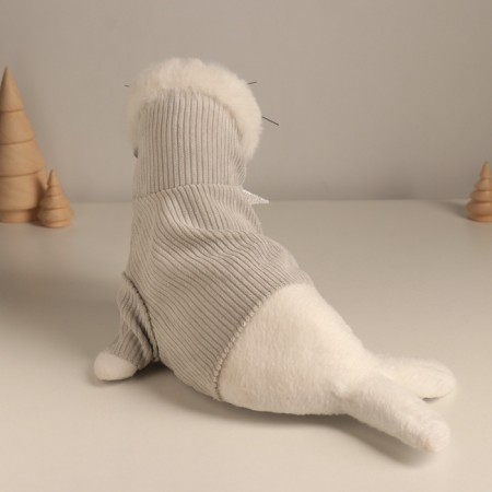 Decor "White Seal in a jacket with a hood" 16x25x19 cm-2