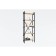 Rabberry for a warehouse, metal, floor, 5 shelves, 151 × 60 × 28 cm, black