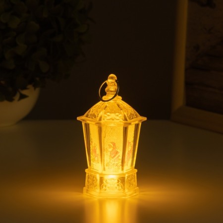 Lamp "Snowman and Deer" 3hlr44 4x4x9cm-2