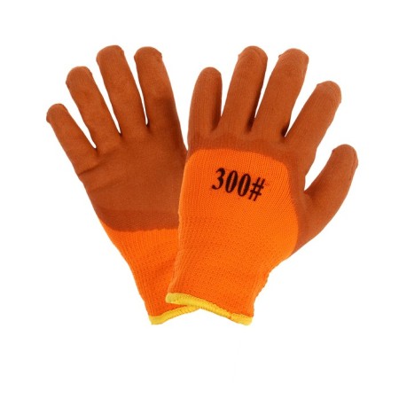 Garden, nylon gloves, with double latex impregnation, insulated, size 10, mix, Greengo-1