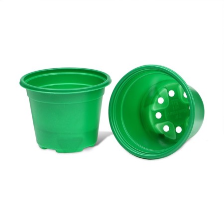 Pot for seedlings, 500 ml, d = 11 cm, h = 8.5 cm, green, in a set of 10 pcs., Greengo-3