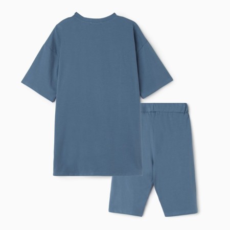 Women's home set (T -shirt/Bridges), jeans color, size 42-8
