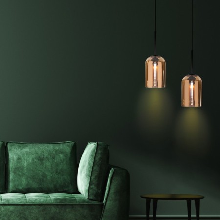 Suspended lamp with a glass ceiling Ennio, 40W, E27, 15x15 cm-1