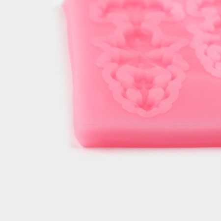Mold Dolyana "Flower pattern", silicone, 7.7 × 5 cm, color mix-3