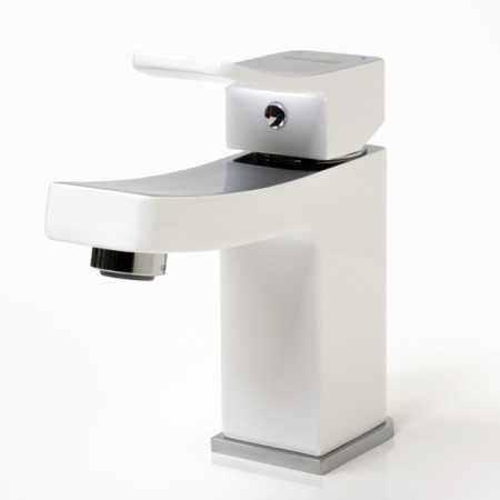 Wasserkraft aller 1063white shell mixer, single -rose, brass, white/chrome