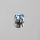 Rhound rhinestones “circle”, rimmed, 10 × 10 mm, 20 pcs, blue color