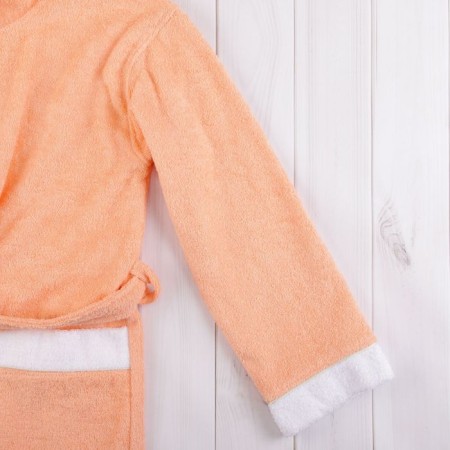 Women's robe, size 50, white/peach, Makra-2