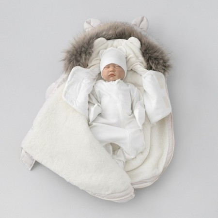 Set for discharge Winter Kinderlitto "New Orsetto", 5 items, height 56-62 cm, color milk-2