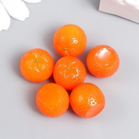 Decor for the work of acrylic "Orange" set 6 pcs Orange 1.5x1.5x1.6 cm-2