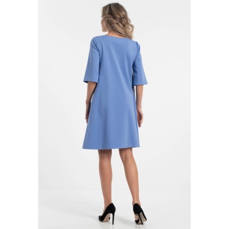 Women's dress, size 44, blue color-5