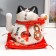 Souvenir ceramics pendulum "Cat Mani-Neko with a sweatshirt" 19.5x20x14.5 cm