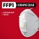Half mask filtering bison FKN-80 11155, FFP1, conical, with a directed exhalation valve