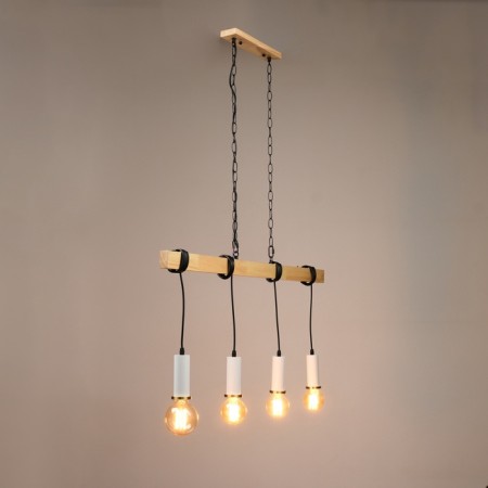 Drog chandelier 4he27 40w Black/Beloma Gold 80x7x15-200cm-4