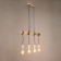 Drog chandelier 4he27 40w Black/Beloma Gold 80x7x15-200cm