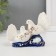 Souvenir ceramics "2 pigeon" cobalt, rhinestones 9.2x12x6 cm