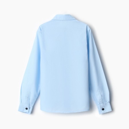 School shirt for a boy, blue color, height 146 cm-6