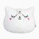 Decorative Ethel Pillow "Cat", white color, 48x38cm, velor, 100% polyester