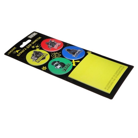 Block with a sticky edge curly 100 x 230 mm, Devente Superhero, 45 x 45/80 x 80 mm, 5 colors x 20 sheets, offset-1