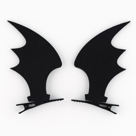 Hairpins for hair ears "Wings", black, 2 pcs, 11 x 12 cm-2