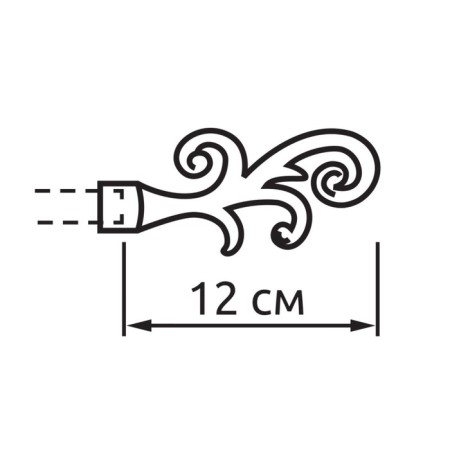Top "curls", d = 20 cm, color gold-1
