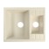 Curler for a kitchen made of stone Zein 190/Q2, 612x505 mm, rectangular, overflow, beige color