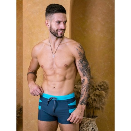 Male bathing panties Alohamare, size 50, gray color, turquoise-2