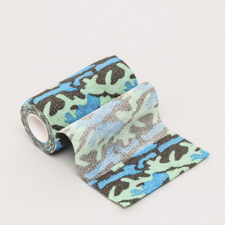 Self -fixing "camouflage", 10 cm, max. Max. Extensibility 4.5 m, a mix of blue