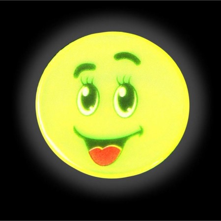 Reflective stickers "smiles", d = 2 cm, 16 pcs on the sheet, color yellow color-3