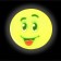 Reflective stickers "smiles", d = 2 cm, 16 pcs on the sheet, color yellow color