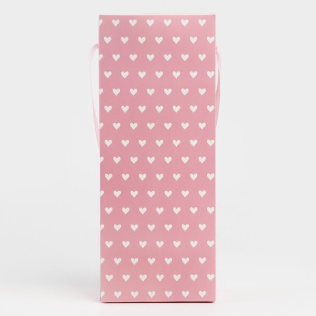 Package Pack for Flowers with a plastic window, love, pink, 30 x 12 x 8 cm-5