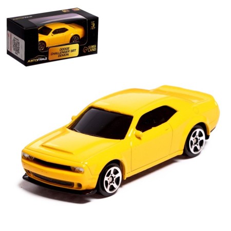 Metal machine Dodge Challenger SRT DEMON, 1:64, yellow color