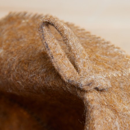 Branch hat for children, brown, felt-1