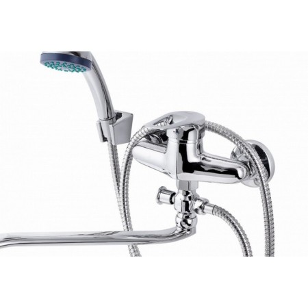 FAUZT FZS-614-114 bathtub mixer, single-leaf, pour 340 mm, watering can, chrome-1